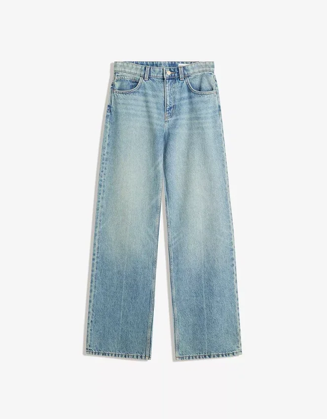 Vaqueros rectos de cintura alta y Wide Leg – Pantalones Vaqueros rectos de cintura alta y Wide Leg – Pantalones