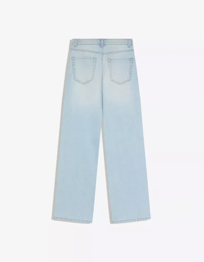 Vaqueros rectos de talle alto y pierna Wide Leg – Pantalones Vaqueros rectos de talle alto y pierna Wide Leg – Pantalones
