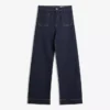 Vaqueros sin costuras de cintura alta y pierna Wide Leg con bolsillos – Pantalones – Mujer Vaqueros sin costuras de cintura alta y pierna Wide Leg con bolsillos – Pantalones – Mujer