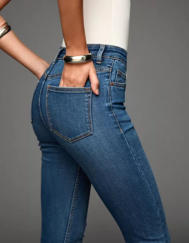 Vaqueros Skinny de talle alto y tejido suave – Pantalones Vaqueros Skinny de talle alto y tejido suave – Pantalones