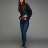 Vaqueros Skinny de talle alto y tejido suave – Pantalones