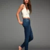 Vaqueros Skinny de talle medio con efecto push-up – Pantalones Vaqueros Skinny de talle medio con efecto push-up – Pantalones