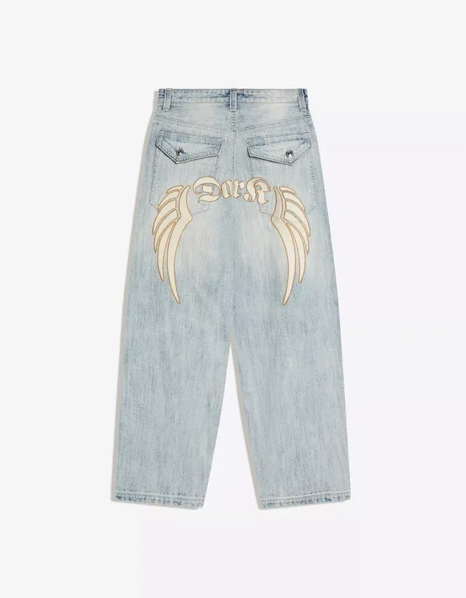 Vaqueros superholgados con bordados – #Bershkastyle – Hombre Vaqueros superholgados con bordados – #Bershkastyle – Hombre