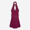 Vestido halter con hombros descubiertos Vestido halter con hombros descubiertos