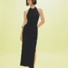 Vestido largo con cuello halter Vestido largo con cuello halter