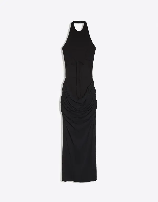 Vestido largo con cuello halter Vestido largo con cuello halter