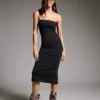 Vestido midi bandeau de punto – Vestidos y monos Vestido midi bandeau de punto – Vestidos y monos