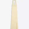 Vestido midi con cuello halter de mezcla de lino – Vestidos y monos Vestido midi con cuello halter de mezcla de lino – Vestidos y monos