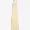 Vestido midi con cuello halter de mezcla de lino – Vestidos y monos Vestido midi con cuello halter de mezcla de lino – Vestidos y monos