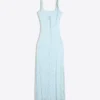 Vestido midi con ribete de encaje