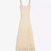 Vestido midi con ribete de encaje