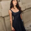 Vestido midi de Denim Vestido midi de Denim