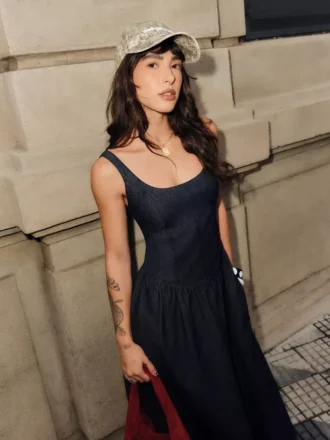 Vestido midi de Denim