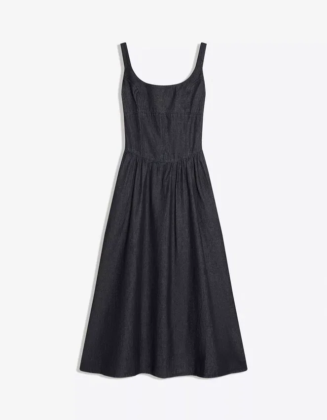 Vestido midi de Denim Vestido midi de Denim