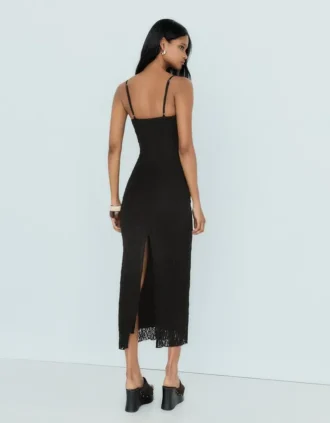 Vestido midi de tirantes con encaje – Vestidos y monos Vestido midi de tirantes con encaje – Vestidos y monos