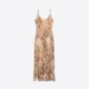 Vestido midi de tul con estampado animal Vestido midi de tul con estampado animal