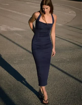Vestido midi Denim – Vestidos y monos