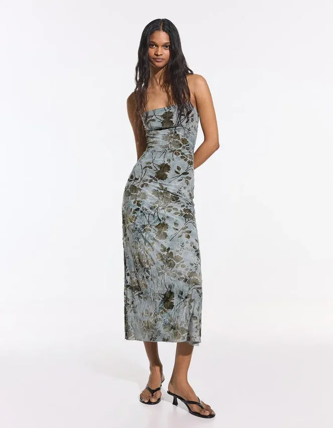 Vestido midi estampado Vestido midi estampado