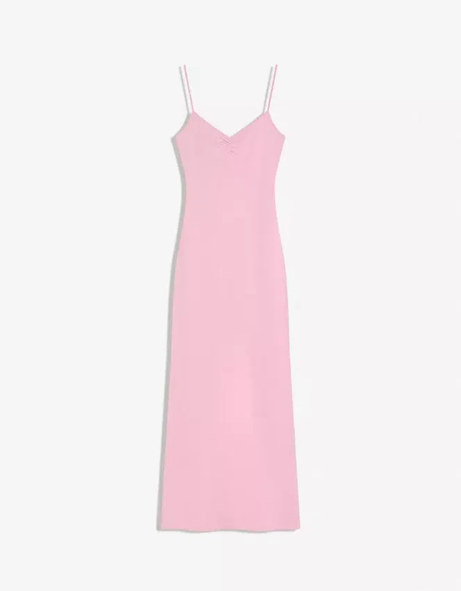 Vestido midi fruncido con tirantes – Vestidos y monos Vestido midi fruncido con tirantes – Vestidos y monos