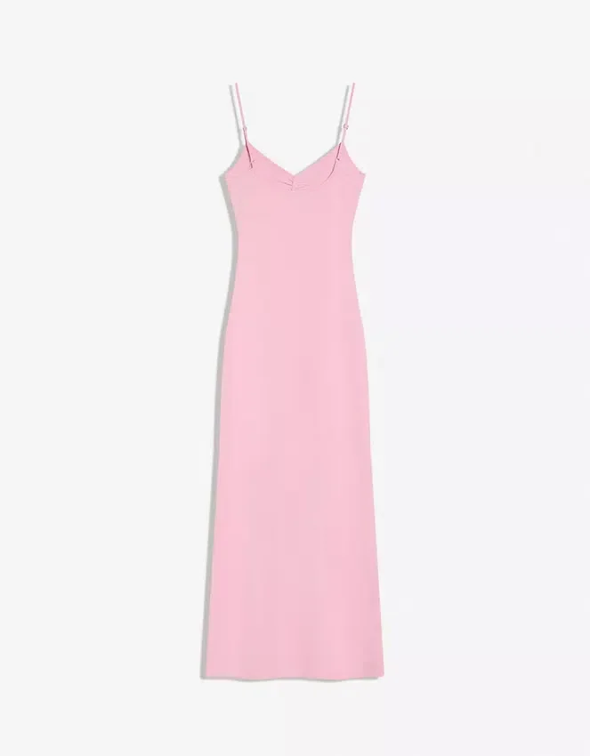 Vestido midi fruncido con tirantes – Vestidos y monos Vestido midi fruncido con tirantes – Vestidos y monos
