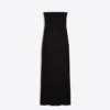 Vestido midi rústico tipo bandeau Vestido midi rústico tipo bandeau