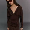 Vestido mini con fruncidos – Vestidos y monos