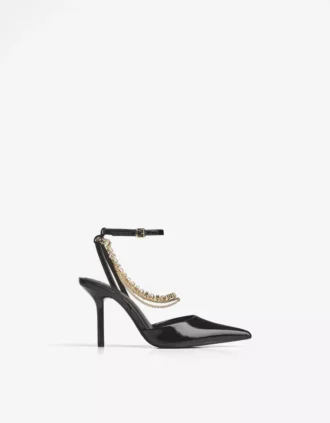 Zapatos de tacón alto con detalle de cadena – Zapatos de tacón