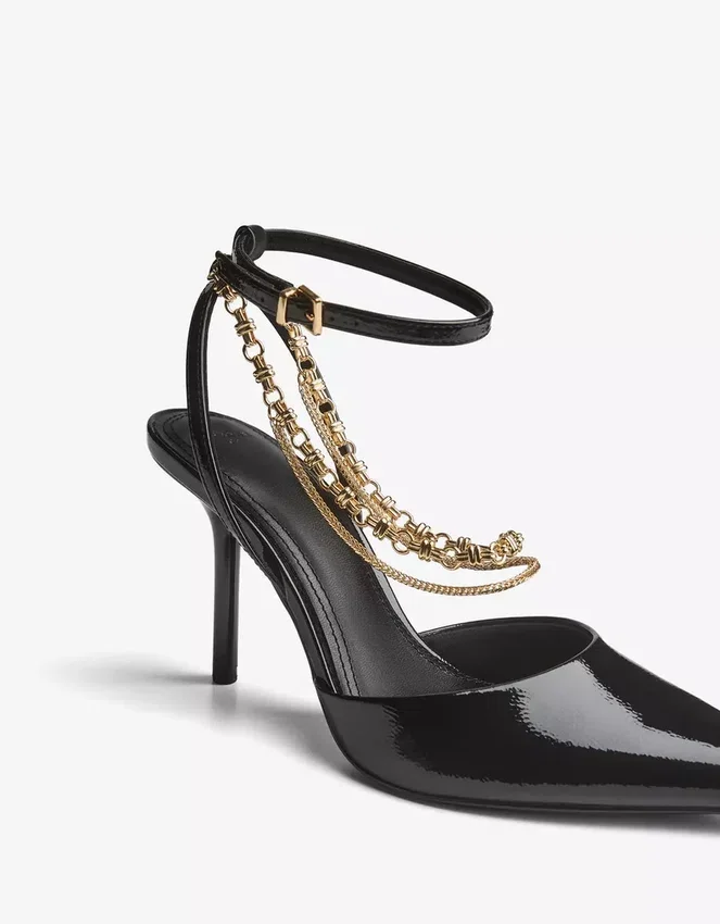 Zapatos de tacón alto con detalle de cadena – Zapatos de tacón Zapatos de tacón alto con detalle de cadena – Zapatos de tacón