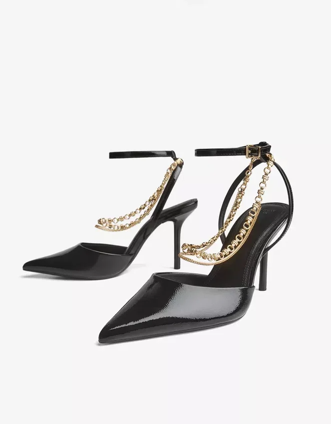 Zapatos de tacón alto con detalle de cadena – Zapatos de tacón Zapatos de tacón alto con detalle de cadena – Zapatos de tacón