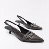 Zapatos de tacón bajo con hebilla y talón abierto – Zapatos de tacón Zapatos de tacón bajo con hebilla y talón abierto – Zapatos de tacón