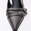 Zapatos de tacón bajo con hebilla y talón abierto – Zapatos de tacón Zapatos de tacón bajo con hebilla y talón abierto – Zapatos de tacón