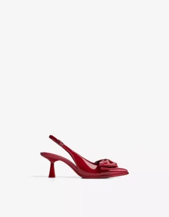 Zapatos de tacón bajo con lazo – Zapatos de tacón