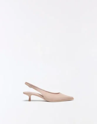 Zapatos de tacón bajo con talón abierto