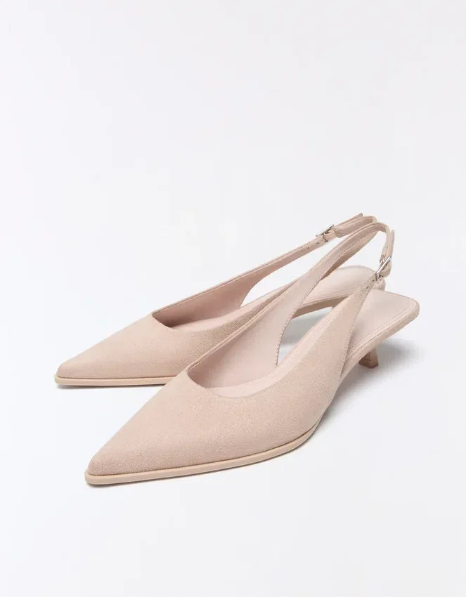 Zapatos de tacón bajo con talón abierto Zapatos de tacón bajo con talón abierto