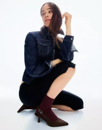 Zapatos de tacón bajo con talón abierto – Zapatos
