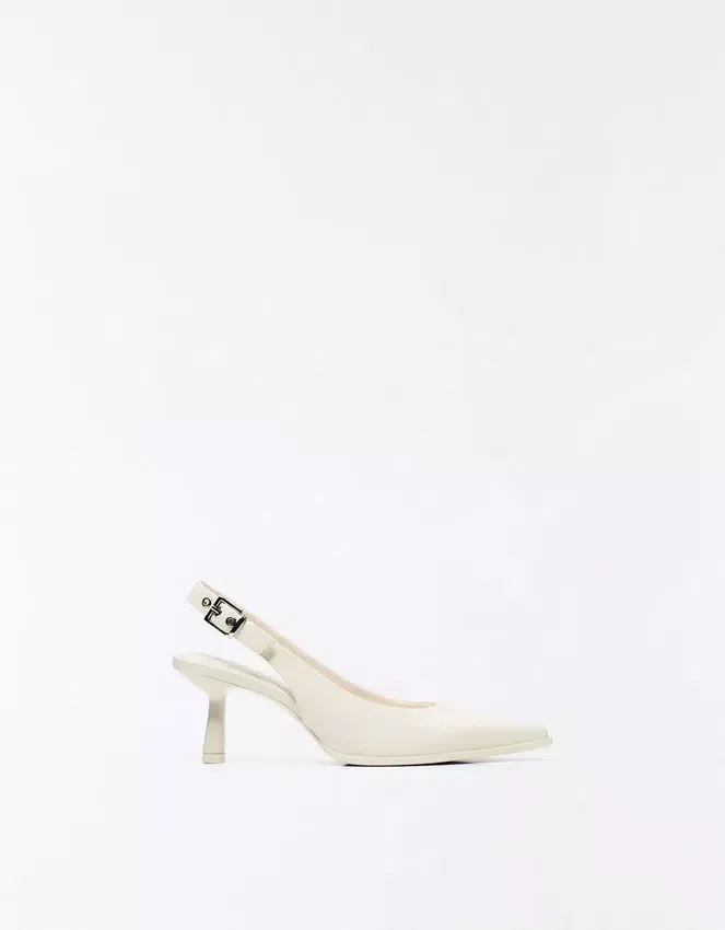 Zapatos de tacón bajo con talón abierto – Zapatos de tacón – Mujer Zapatos de tacón bajo con talón abierto – Zapatos de tacón – Mujer