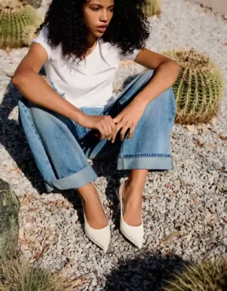 Zapatos de tacón bajo con talón abierto – Zapatos de tacón