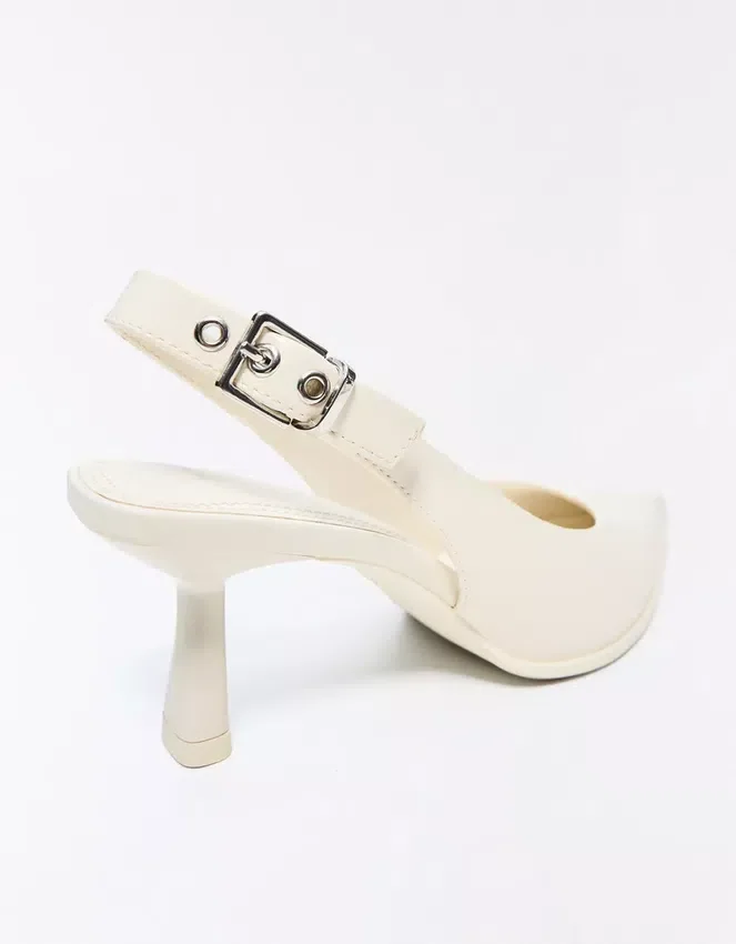 Zapatos de tacón bajo con talón abierto – Zapatos de tacón – Mujer Zapatos de tacón bajo con talón abierto – Zapatos de tacón – Mujer
