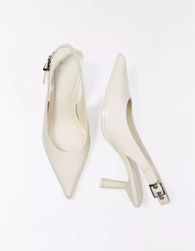 Zapatos de tacón bajo con talón abierto – Zapatos de tacón – Mujer Zapatos de tacón bajo con talón abierto – Zapatos de tacón – Mujer