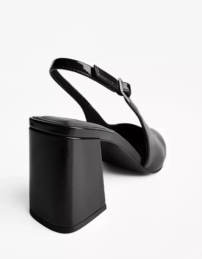 Zapatos de tacón grueso con talón abierto – Zapatos Zapatos de tacón grueso con talón abierto – Zapatos