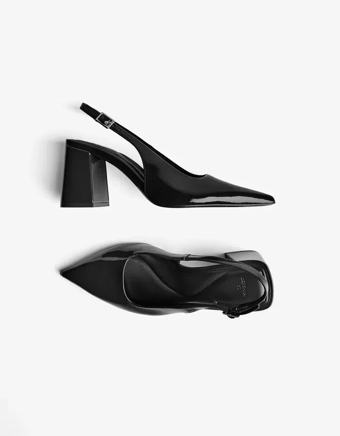 Zapatos de tacón grueso con talón abierto – Zapatos Zapatos de tacón grueso con talón abierto – Zapatos