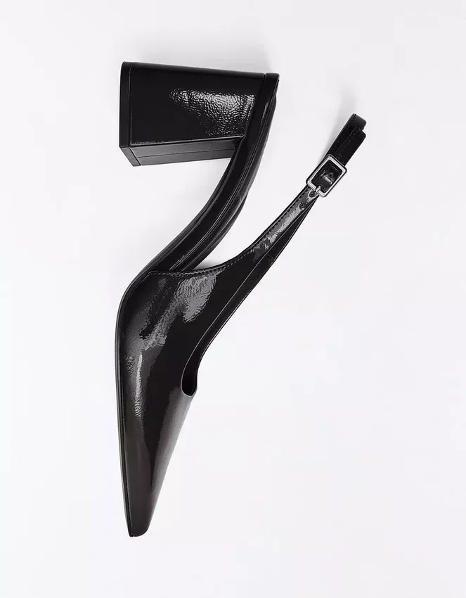 Zapatos de tacón grueso con talón abierto – Zapatos Zapatos de tacón grueso con talón abierto – Zapatos
